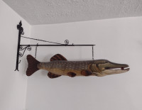 Cottage Decor: Metal Hanging Fish with bracket $400 obo