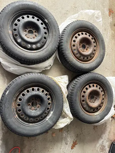 I have a set of Pirelli Ice Zero winter tires with black steel rims for a Toyota Rav 4(2007-2013) mo...