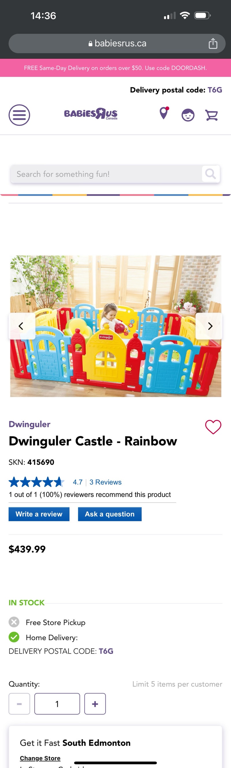 Dwinguler Castle Play Pen and Playmat Playpens, Swings & Saucers