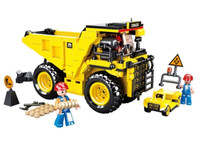 Construction site dump truck - 100% compatible with Lego