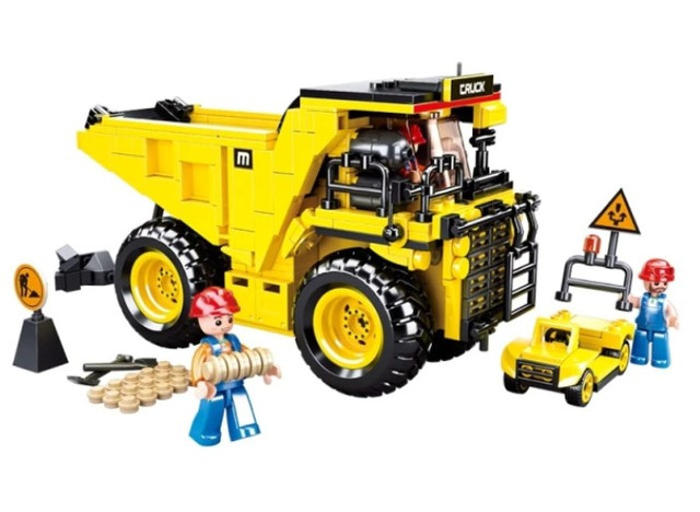 Construction site dump truck - 100% compatible with Lego dans Jouets et jeux  à Longueuil/Rive Sud