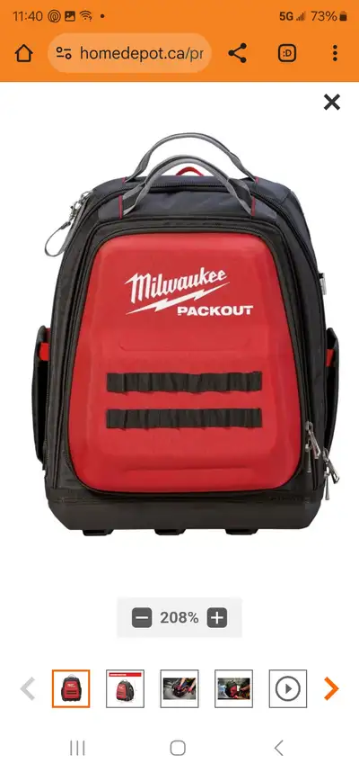 Milwaukee Tool 15-inch PACKOUT BackpackModel # 48-22-830, View more
