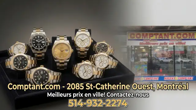 Comptant.com Downtown Store – Buying Rolex, Cartier, Omega, and More