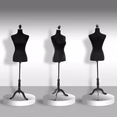 Female Dress Form Mannequin Stand Torso Dressmaker Display Fashion Design Stand (Black) This female...