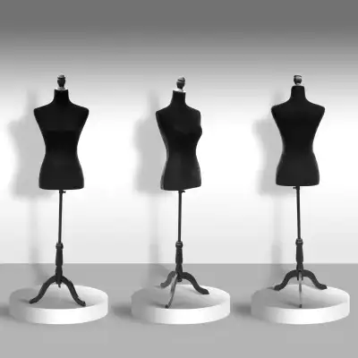 Female Dress Form Mannequin Stand Torso Dressmaker Display Fashion Design Stand (Black) This female...