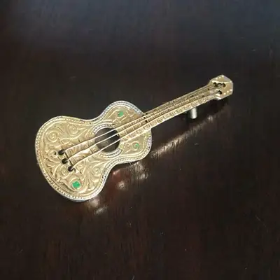VINTAGE GUITAR BROOCH, View more
