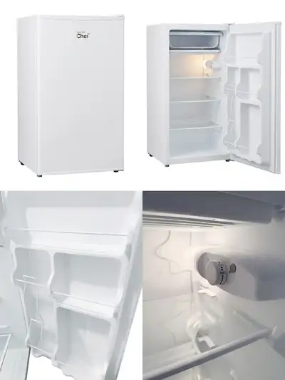 MASTER Chef 3.3 cu. ft. Compact Mini Fridge with Chiller - Clean, View more
