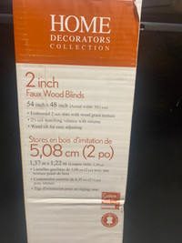 New blind home decorators  2 inch Faux white wood blind