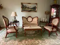 Three pieces vintage sofa set (Free Coffee table)