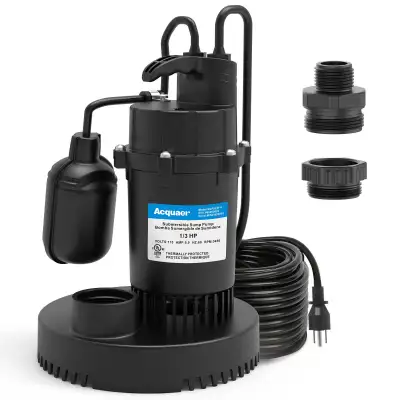 Acquaer 1/3HP Sump Pump, 3040GPH - 10’ Power Cord, View more