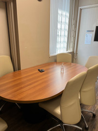 Small conference table with 6 chairs