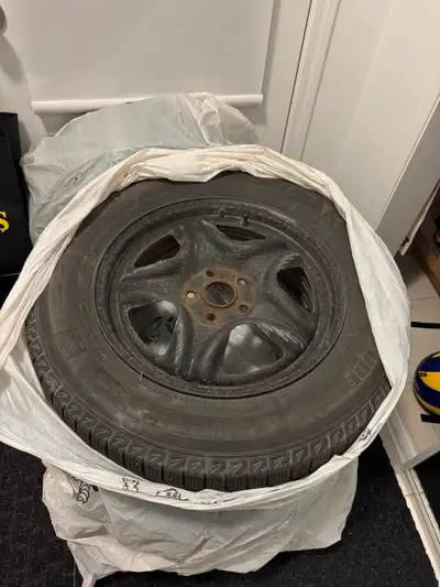 4 19inch steel black rims rims came off 2016 toyota rav 4 - only used for winter Tires included but...