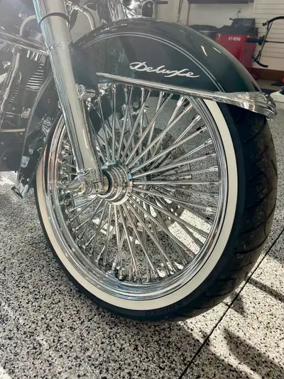 Harley Davidson fat spoke wheel and tire combo single disc rotor softail 2008 and up Message for a p...