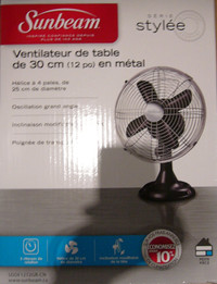 SUNBEAM / ventilateur / métal / 12 pouces / 30 cm / 1x /