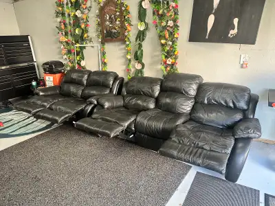 leather couch and love seat, View more