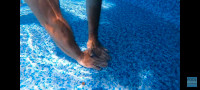Pool liner repair / Réparation toile de piscine