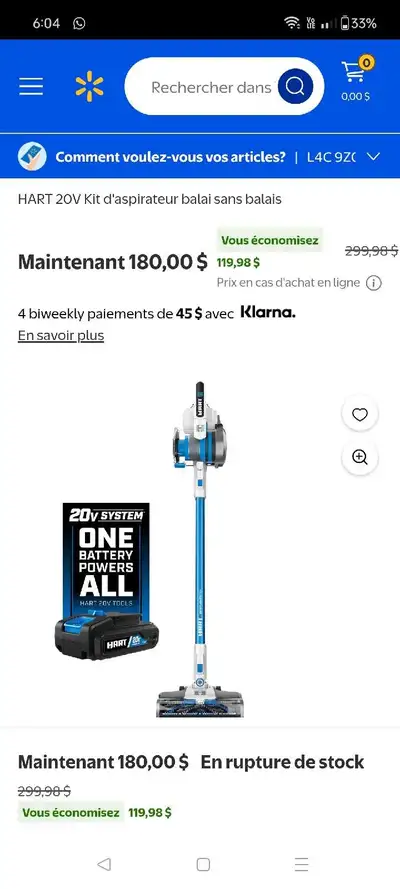 Hart Cordless Stick Vacuum, View more