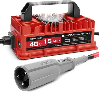 48V 15A charger foe Club Car Golf Cars from 2014 to present. Optimized for Trojan Red batteries but...