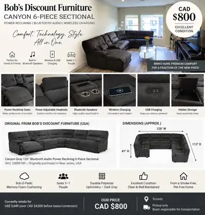 CANYON 6-PIECE SECTIONAL, View more