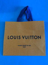 Authentic LV Shopping Gift Paper Bag 9.7x8.3x6”D $12.