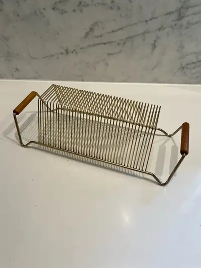 Vintage Wire Vinyl Record Storage Rack for Singles , View more