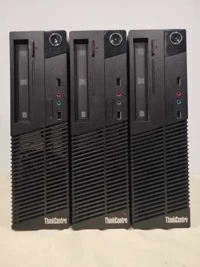 3 Lenovo ThinkCentre M72e i5-3470,8GB RAM,500GB HD,DVD-RW - $220, View more