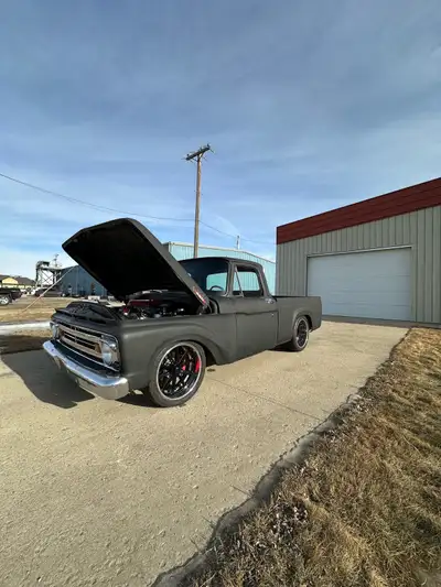 Just finished this project , truck is a patina unit , frame off pro touring resto , tci mistang 2 fr...