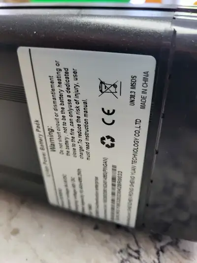 Rad Bike battery and charger., View more