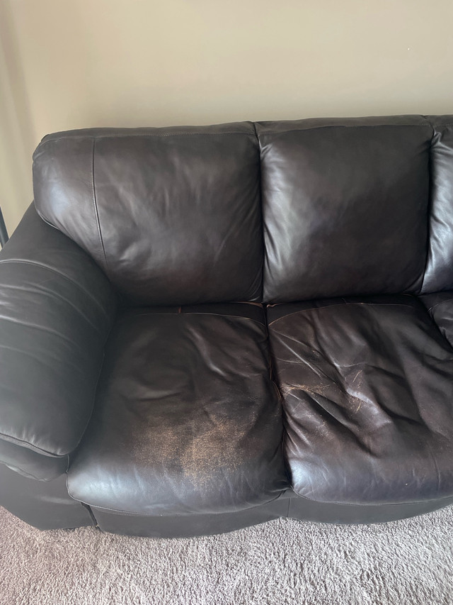 Free Leather Couch from The Brick in Free Stuff in Edmonton - Image 2