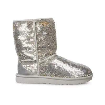 Ugg Silver Sequence Boots Sz8, View more