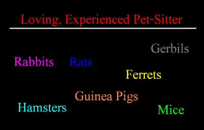 Small Animal Pet-Sitter Available (good prices, great service), View more