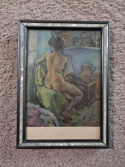 Vintage 1945 A Kopelovich Signed Orig Oil Painting, Nude Art, View more