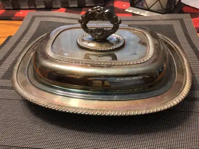 Silver Vegetable Serving Dish, View more