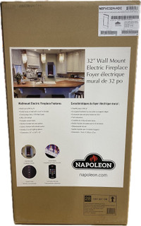 BNIB Napoleon Allure Vertical 32" Wall Mount Electric Fireplace 