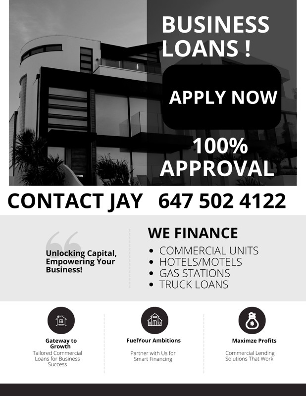 BUSINESS LOANS 100% APPROVAL RATE 50K UP TO 200 MILLION in Financial & Legal in Mississauga / Peel Region