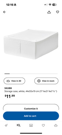 IKEA skubb storage cases 2 pieces 
