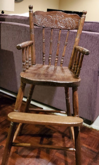 Antique Wood High Chair