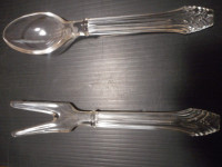 Glass Fork and Spoon