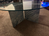 Marble base round coffee table