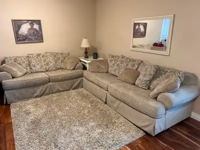 Couch and loveseat living room set, View more