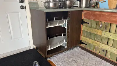 Ikea Corner Cabinet with two-tier pull out, View more