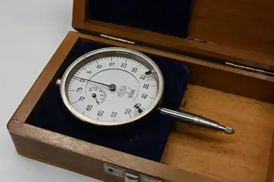 Helios .0001" dial indicator boxed (German), View more
