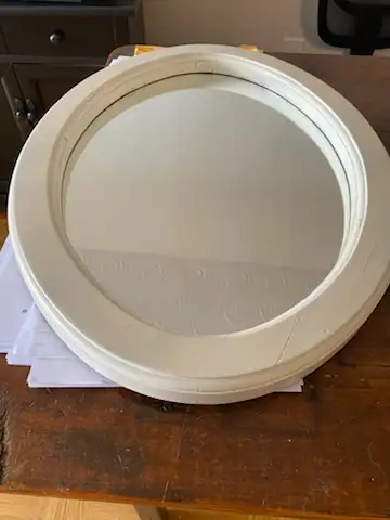 White Wood Oval Mirror, View more
