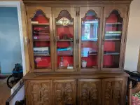 Dining set and china cabinet