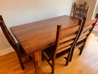 Custom built 9’ Kitchen/Dining Table +6 Chairs, View more