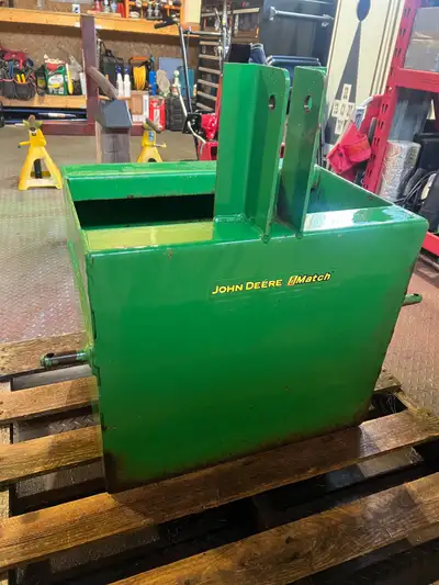 John Deere I-match Ballast Box. Category 1 three point hitch ballast box for compact tractors work....