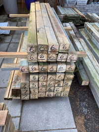 Pressure treated 4x4 wood posts 