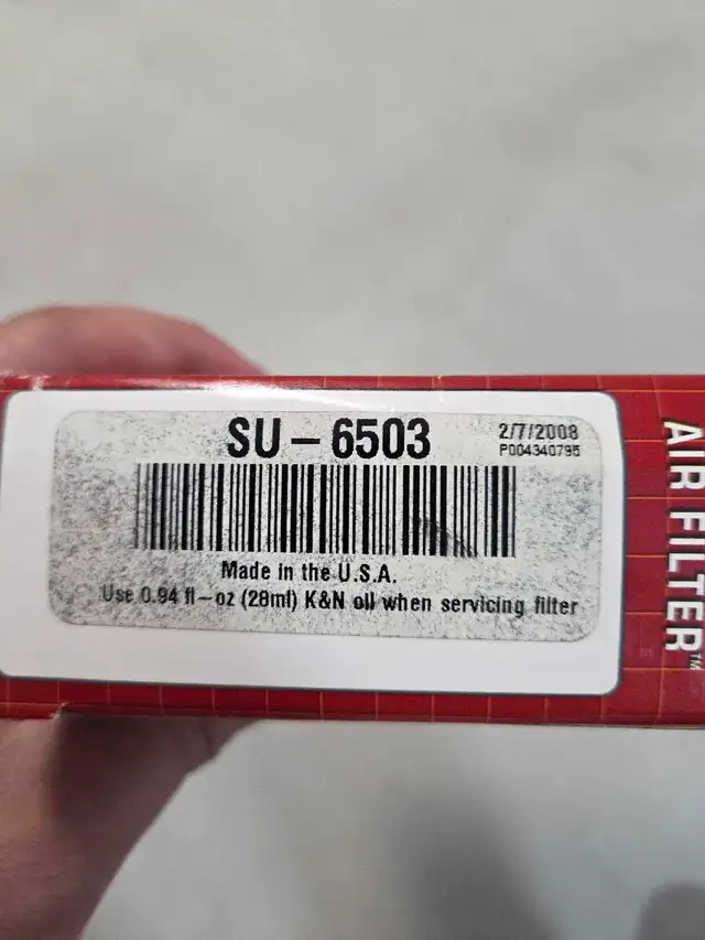 K&N Air Filter Suzuki SV650/SV1000/S in Motorcycle Parts & Accessories in City of Toronto - Image 5