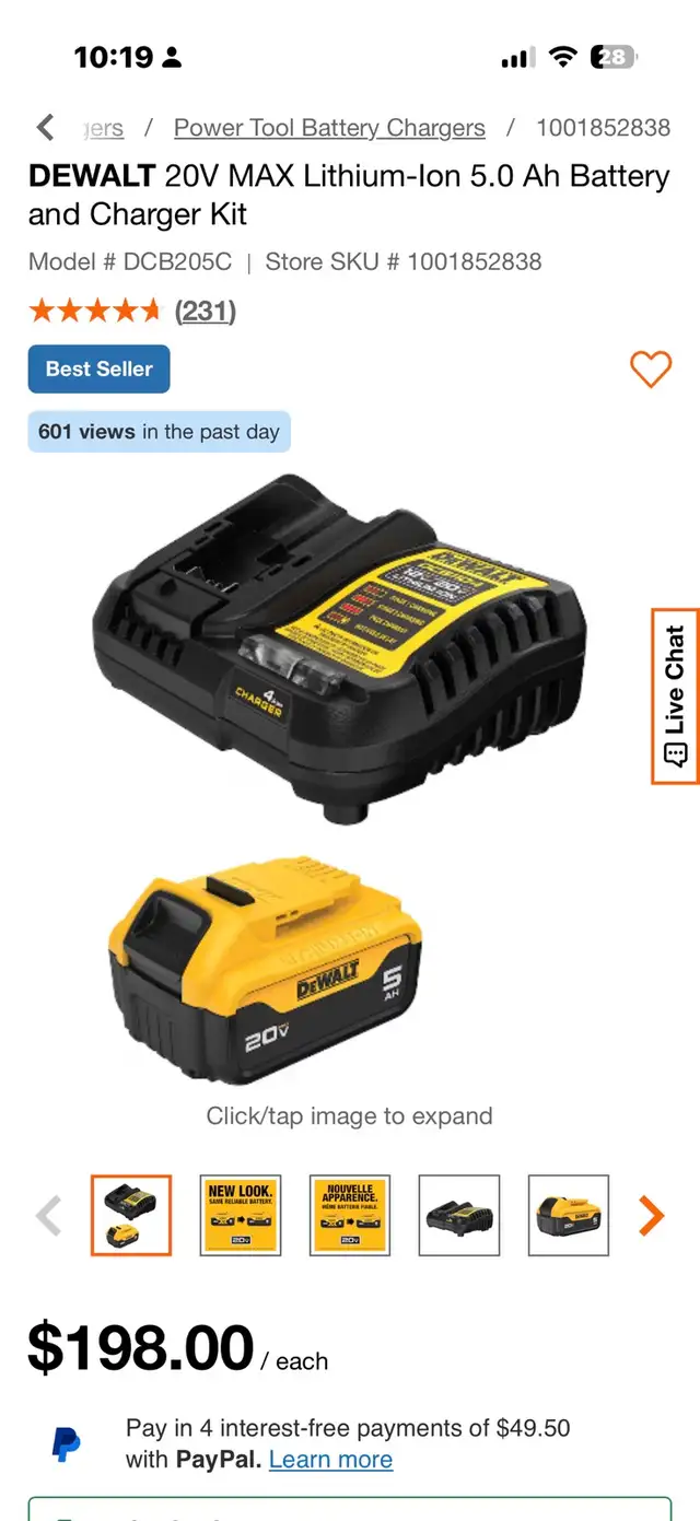 Brand New DEWALT 20V MAX Lithium-Ion XR 5.0 Ah Battery and Charg in Lawnmowers & Leaf Blowers in City of Toronto - Image 5