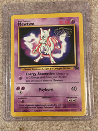 Rare Mewtwo Pokemon Card, 3 Wizard Black Promos Set